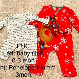 TWIN Christmas Coordinating Outfits, 3 Months